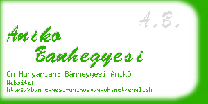 aniko banhegyesi business card