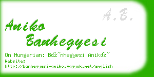 aniko banhegyesi business card